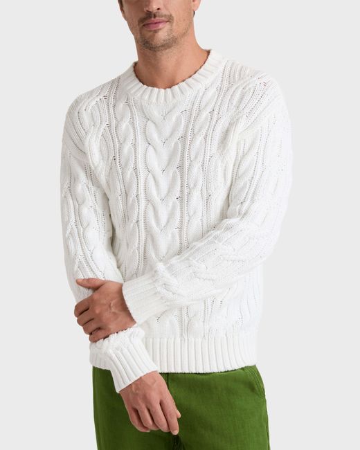 Vilebrequin Cable-knit Cotton Sweater - Pullover - Philippe - White - Size S for men