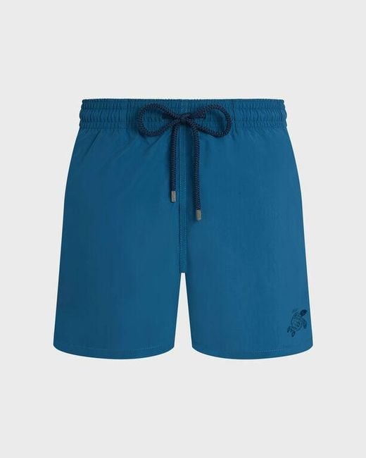 Vilebrequin Blue Swim Shorts Water-Reactive Micro Ronde Des Tortues for men