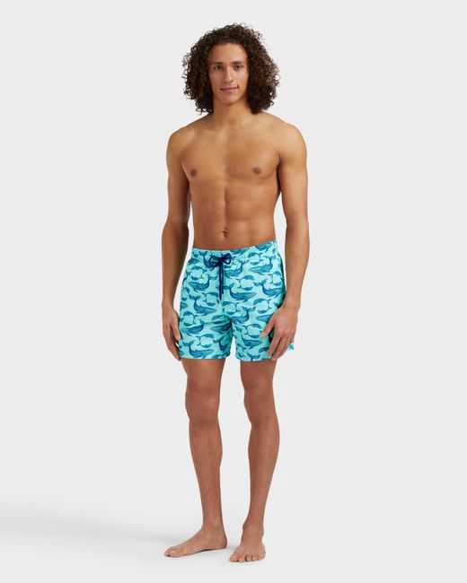 Vilebrequin Blue Swim Shorts Whales for men