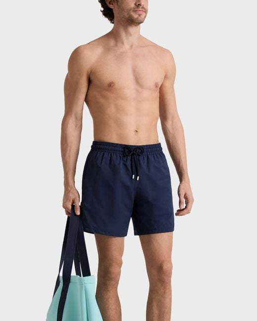 Vilebrequin Blue Micro-Perforated Ultra-Light And Packable Swim Shorts Solid for men