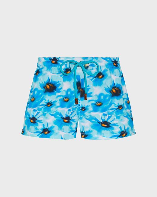 Vilebrequin Blue Stretch Swim Shorts Poppies