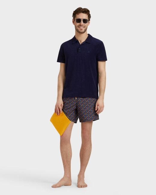 Vilebrequin Blue Swim Shorts Micro Ronde Des Tortues for men