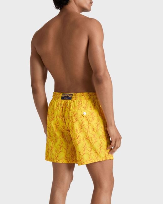 Vilebrequin Embroidered Swim Trunks X-ray Seaweed - Limited Edition - Swimwear - Mistral - Yellow - Size L for men