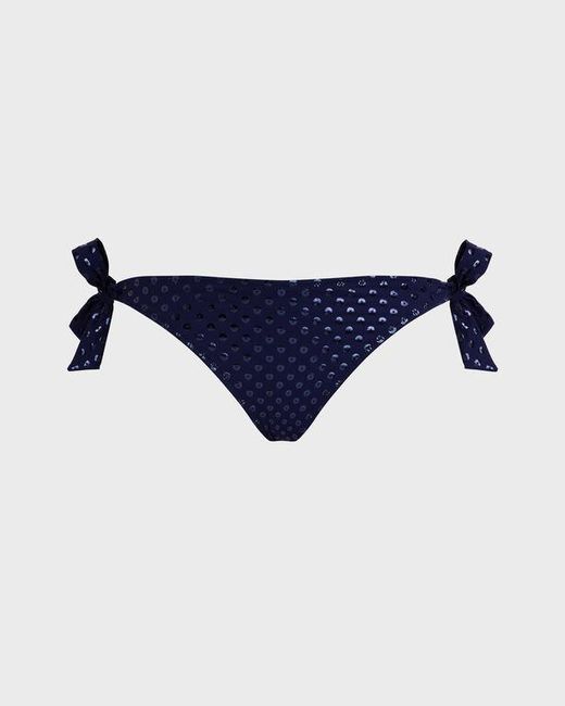 Vilebrequin Blue Side Tie Bikini Bottom Relief Sparkling