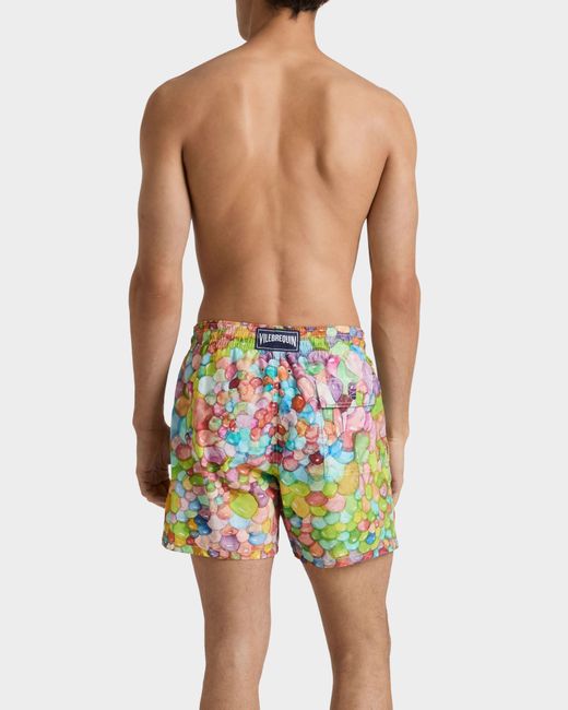 Vilebrequin Swim Trunks Multi Bubbles - X Fabrice Hyber - Swimwear - Moorea - White - Size M for men