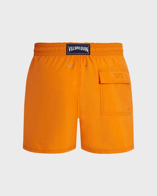 Vilebrequin Orange Swim Shorts Water-Reactive Octopus for men
