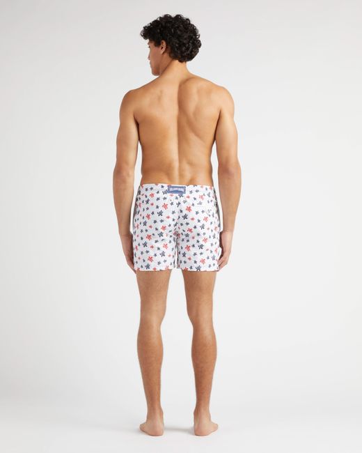 Vilebrequin Blue Swim Shorts Embroidered Micro Ronde Des Tortues for men