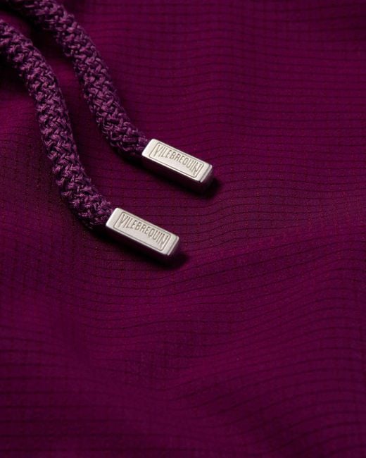 Vilebrequin Purple Micro-Perforated Ultra-Light And Packable Swim Shorts Solid for men