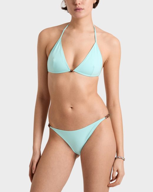 Vilebrequin Mini Brief Bikini Bottom Pearl Detail Solid - Swimwear - Flaka - Blue - Size Xs