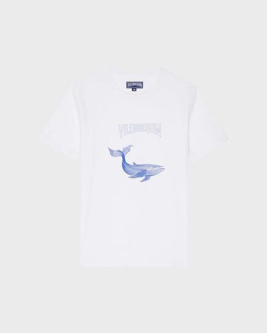 Vilebrequin White Organic Cotton T-Shirt Whales for men