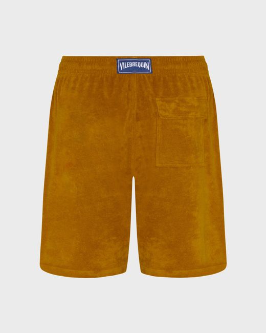 Vilebrequin Yellow Terry Bermuda Shorts Solid for men