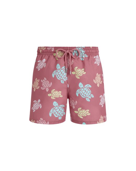 Vilebrequin Red Swim Shorts Tortues Multicolores for men