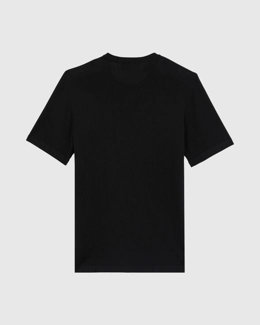Vilebrequin Black Cotton And Silk T-shirt Jacquard Turtle for men
