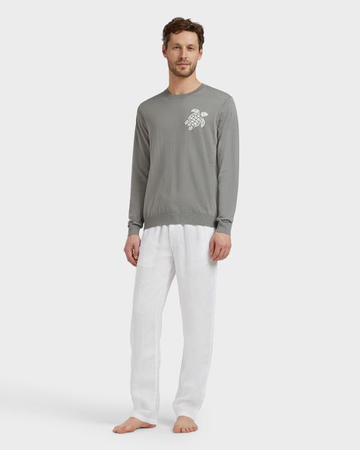 Vilebrequin Gray Cotton Sweater Turtle for men