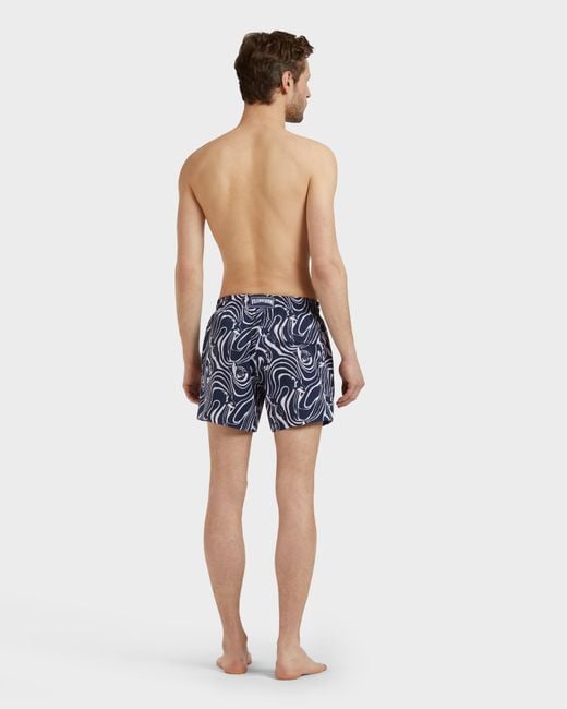 Vilebrequin Stretch Short Swim Shorts Orcas - Swimwear - Moorise - Blue - Size S for men