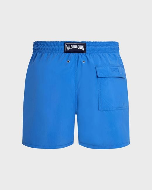 Vilebrequin Blue Swim Shorts Water-Reactive Bubble Turtles 3D for men