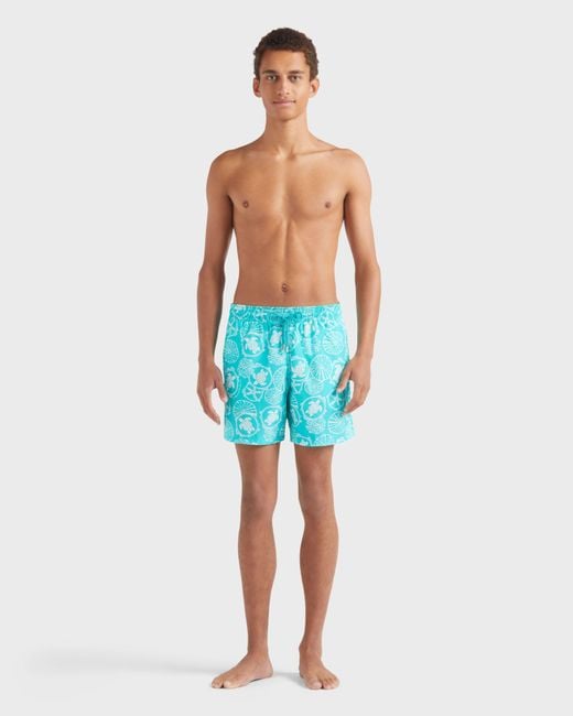 Vilebrequin Blue Swim Trunks Oursins Bicolores for men