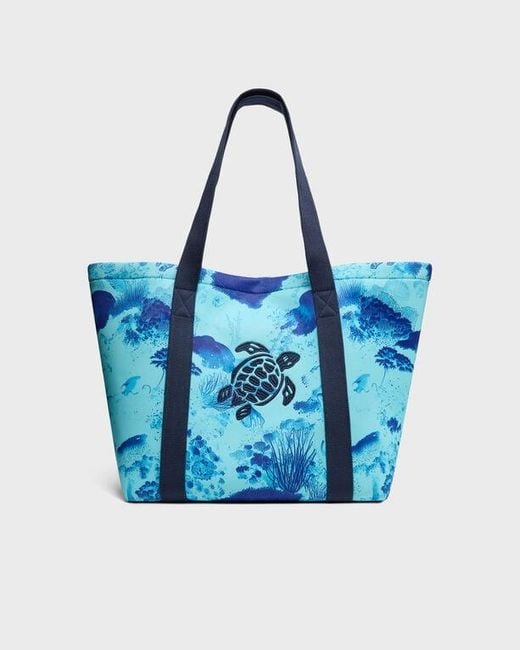 Vilebrequin Blue Neoprene Beach Bag Coral Reef