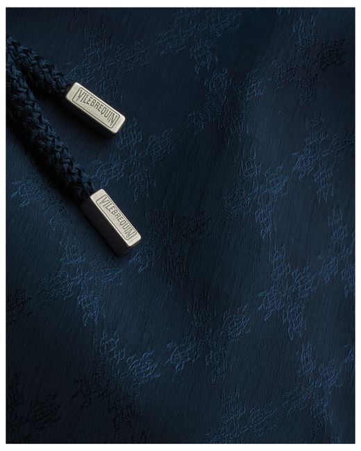 Vilebrequin Blue Swim Shorts Turtle Monogram for men