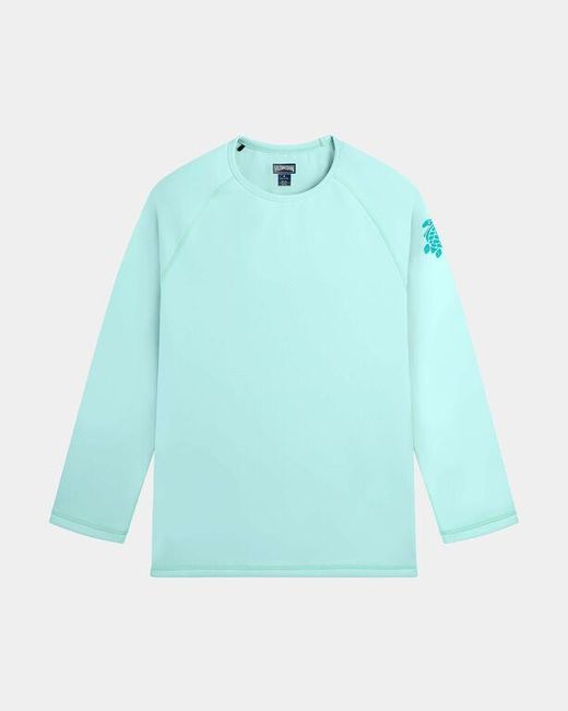 Vilebrequin Blue Uv Protection Long Sleeves Rashguard Solid for men