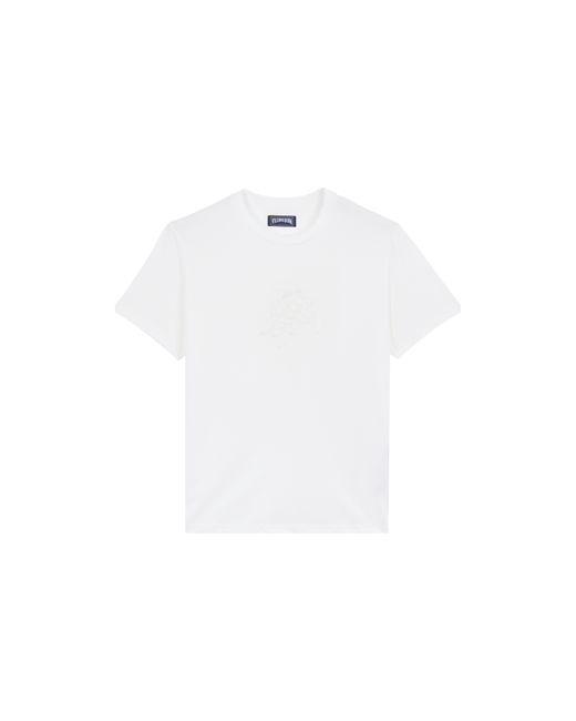 Vilebrequin T-shirt Aus Baumwolle Mit Farblich Passender Schildkrötenstickerei Für Herren in White für Herren