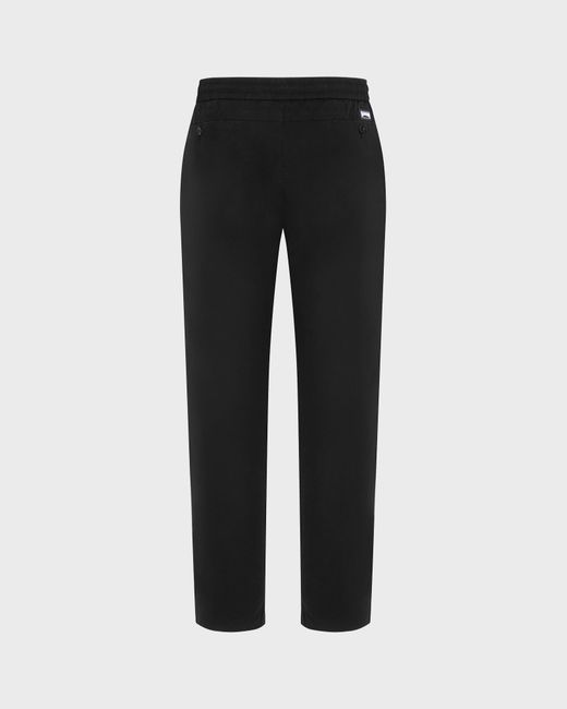 Vilebrequin Black Elastic Waist Cotton Satin Pants Solid for men