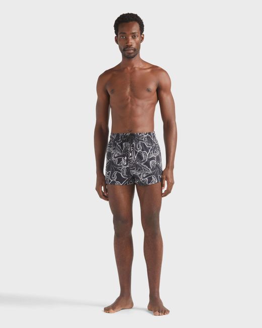 Vilebrequin Blue Short Swim Trunks Poulpes - Swimwear - Manta - Black - Size S for men