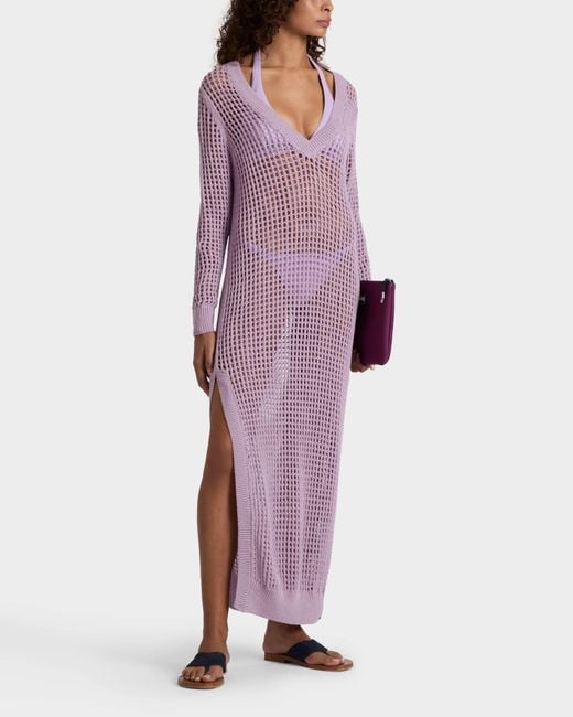 Vilebrequin Crochet T-shirt Dress Solid - Dress - Lysia - Purple - Size M