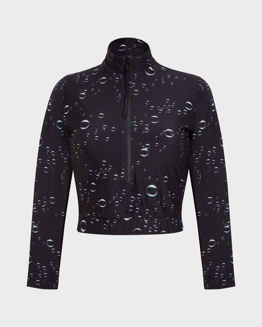 Vilebrequin Blue Full Zip Crop Top Rashguard Bubble 3D