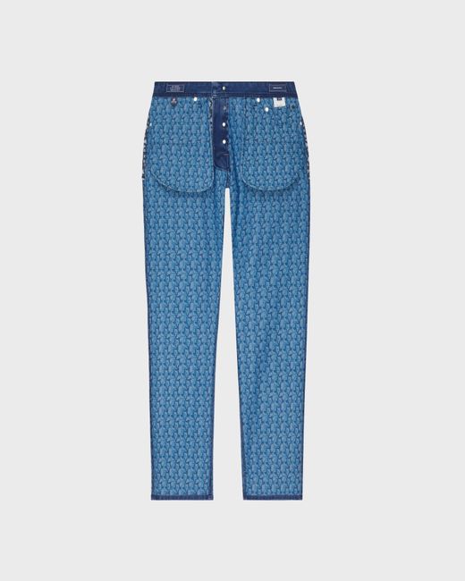 Vilebrequin Blue 5-Pockets Denim Pants Turtles Net for men