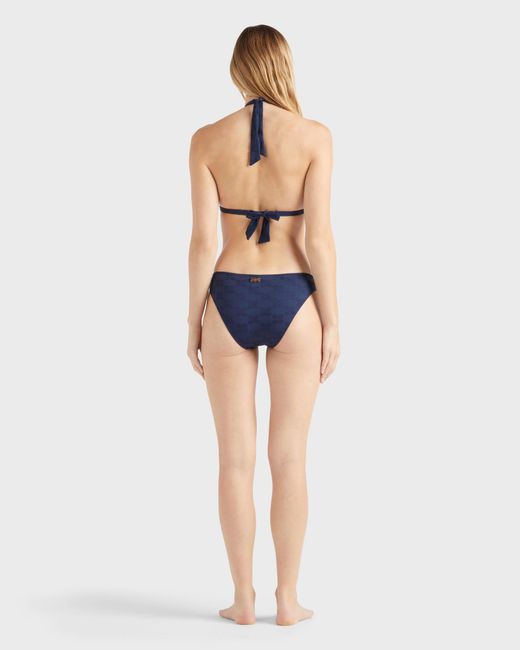 Vilebrequin Midi Brief Bikini Bottom Turtles Monogram - Swimwear - Frise - Blue - Size M