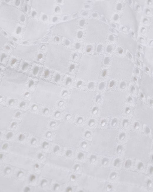 Vilebrequin Geometric Broderie Anglaise Shorts - Shorty - Faiza - White - Size Xs