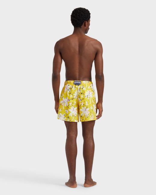 Vilebrequin Yellow Swim Shorts Hawai Splash for men