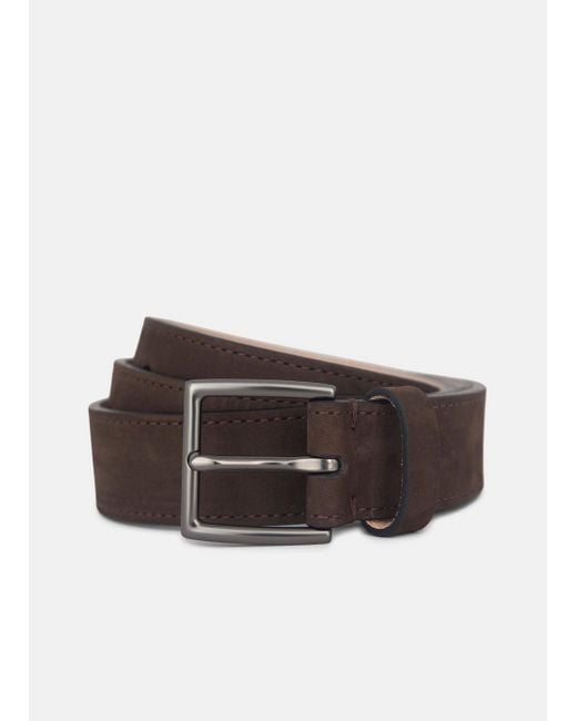 Vince Brown 32Mm Nubuck Leather Belt for men