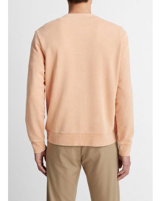Vince Natural Garment Dye Cotton French Terry Pullover, Washed Sahara Dune, Size Xxl for men