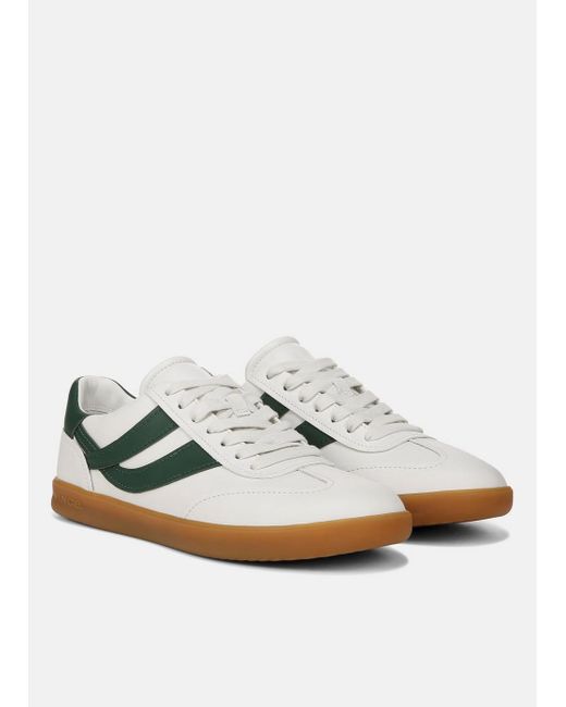 Vince Multicolor Oasis Leather Sneaker, Chalk White/pine Green, Size 8 for men