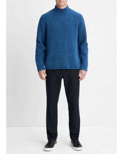 Vince Airspun Roll-neck Sweater, Blue, Size L for men