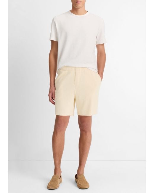 Vince White Bouclé Pull-on Short, Bone, Size Xxl for men