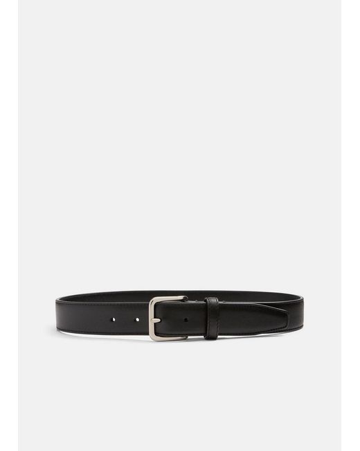 Vince White Classic Leather Belt