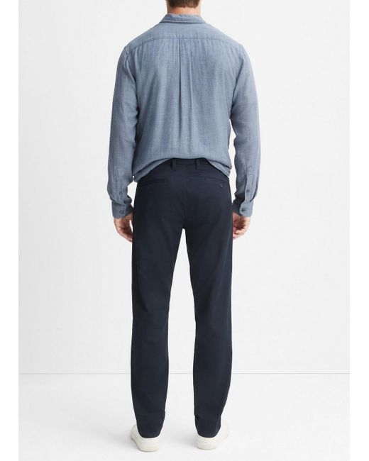Vince Blue Griffith Chino Cotton Twill Pant In Coastal for men