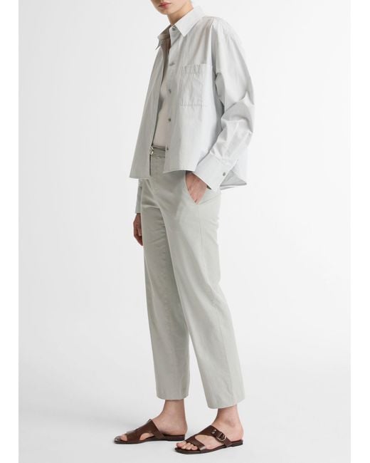 Vince Gray Avery Mid-Rise Italian Stretch-Cotton Chino Pant