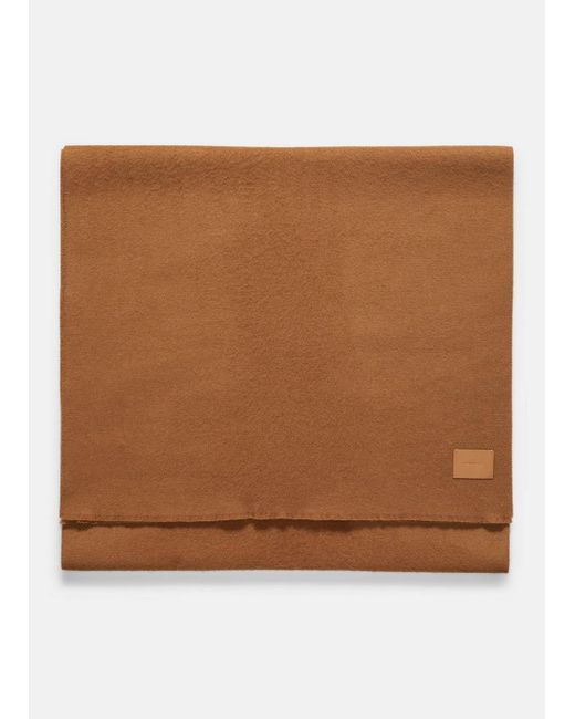 Vince Wool And Cashmere Double-face Scarf, Brown
