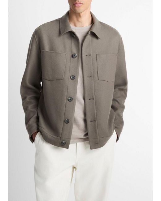 Vince Gray Italian Splittable Wool-Blend Shop Jacket for men