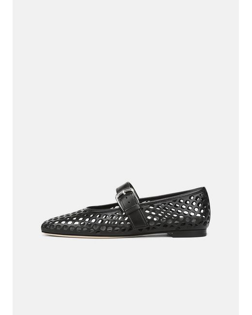 Vince White Daniela Perforated Leather Mary Jane Flat