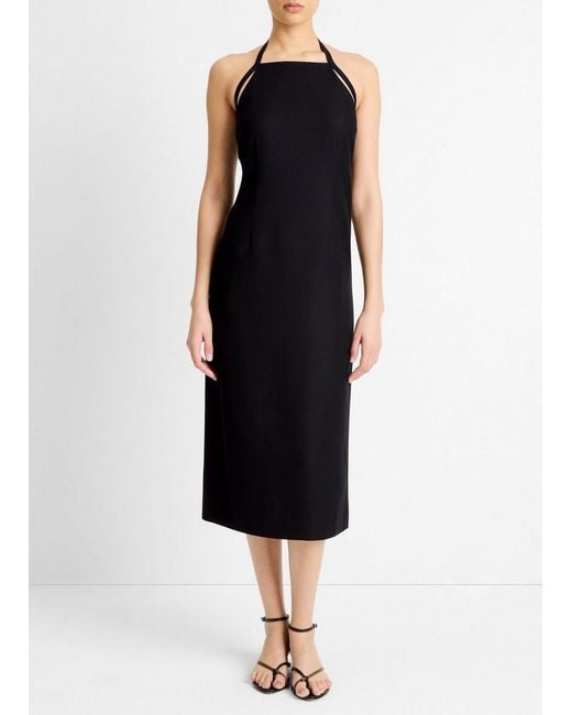 Vince Black Apron Halter Dress