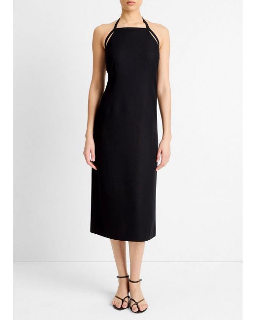 Vince Black Apron Halter Dress