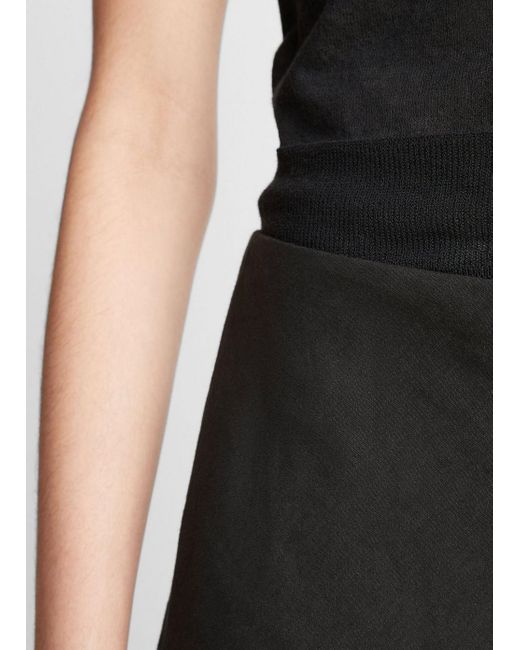 Vince Easy Linen-blend Slip Skirt, Black, Size 16
