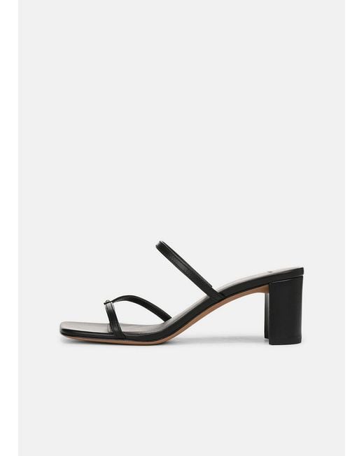 Vince White Ona Leather Heeled Sandal