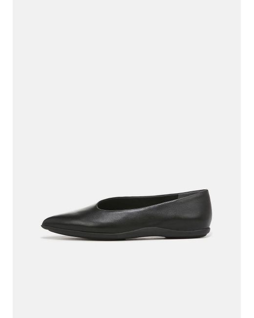 Vince Lex Leather Assymetrical Flat in Black Lyst