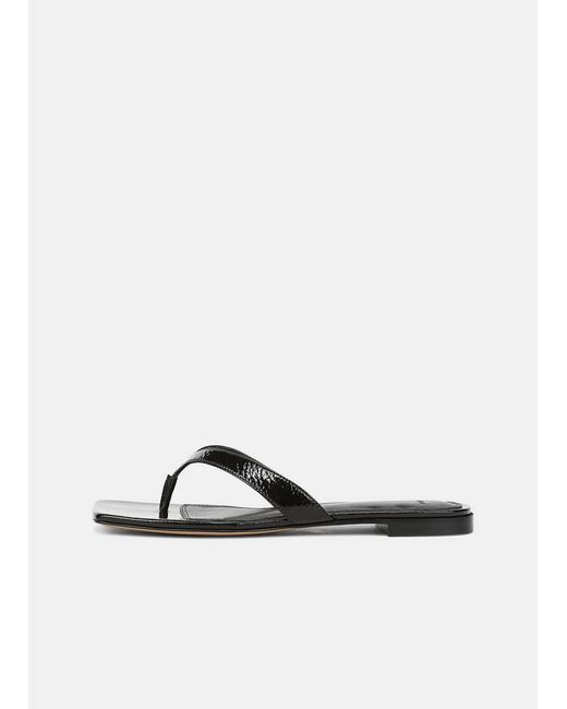 Vince White San Juan Patent Leather Thong Sandal